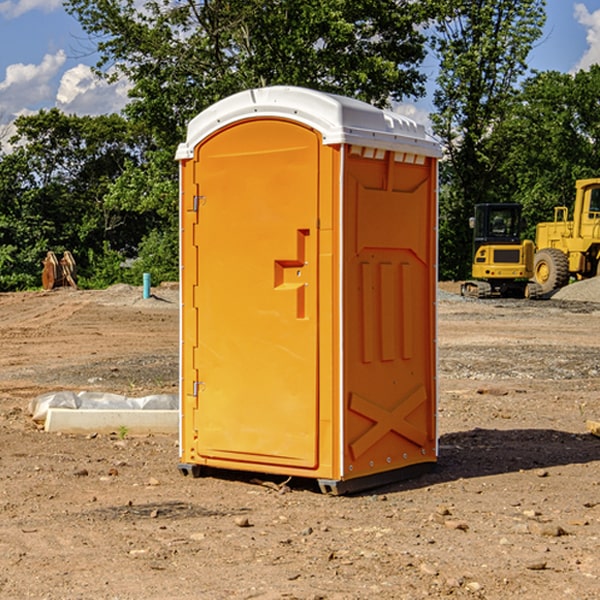 how often are the porta potties cleaned and serviced during a rental period in Parker